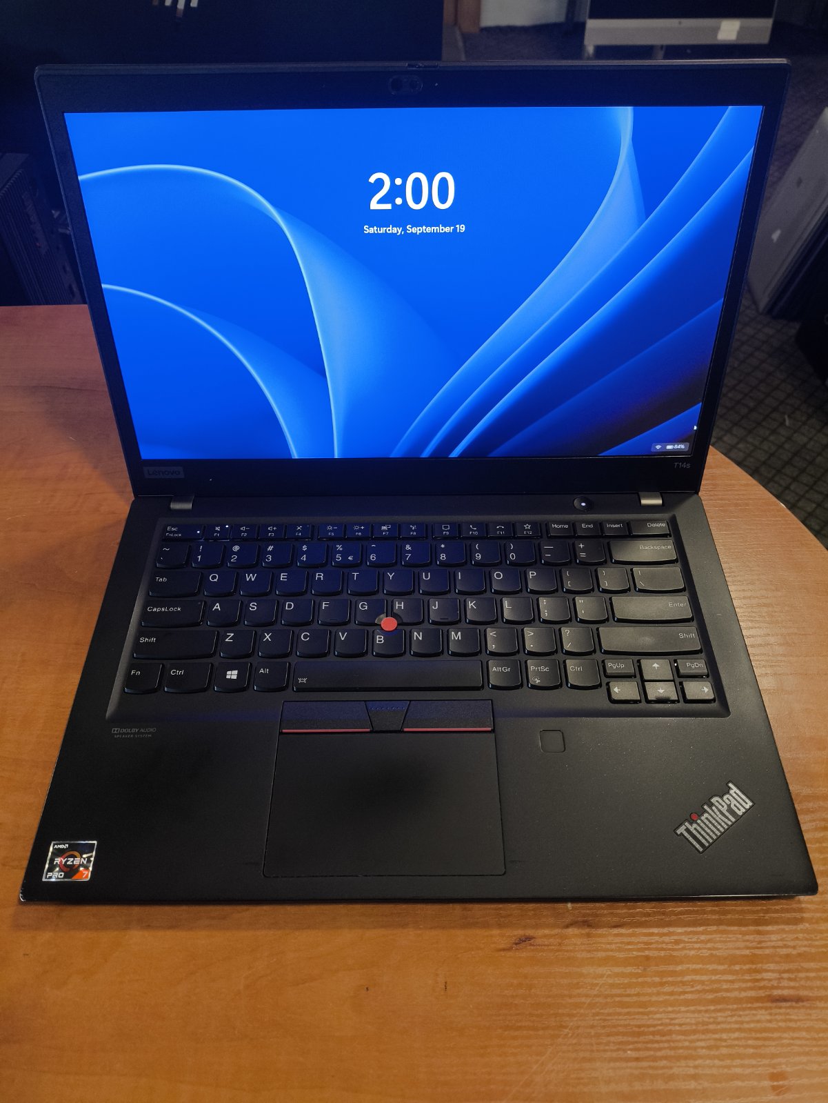 Lenovo Thinkpad T14s Fhd Ips 400 Nit ekranas Ryzen 7 4750u 32gb 1TB SSD 22%, USA klaviatūra