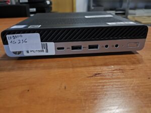 1vnt HP EliteDesk 800 G4 Mini PC i5-8500 2*8GB, 16GB 256GB SSD NMVe, Display port 3vnt, Wifi Nėra
