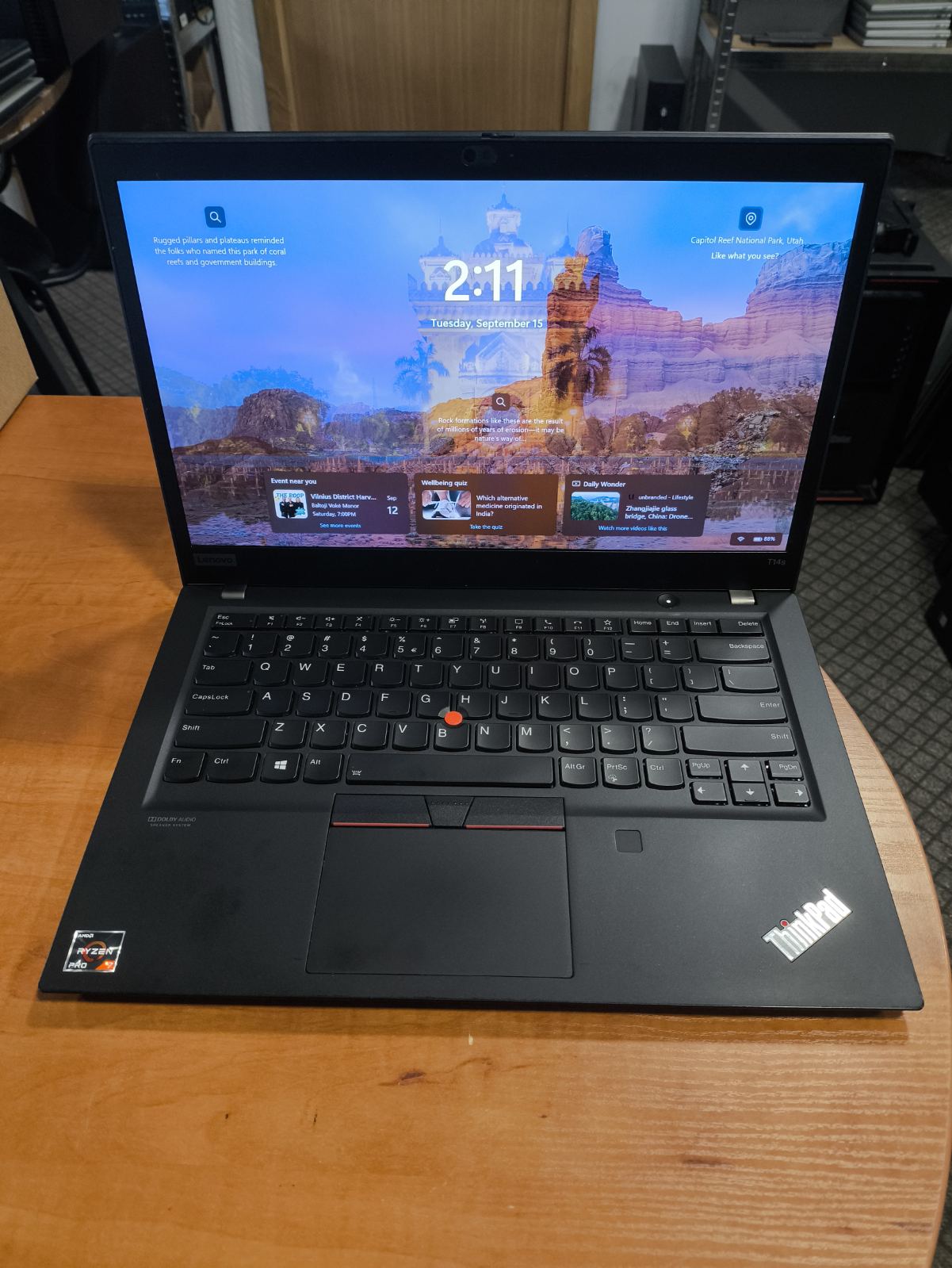 Lenovo Thinkpad T14s Fhd Ips 400 Nit ekranas Ryzen 7 4750u 32gb 1TB SSD 13%, USA klaviatūra