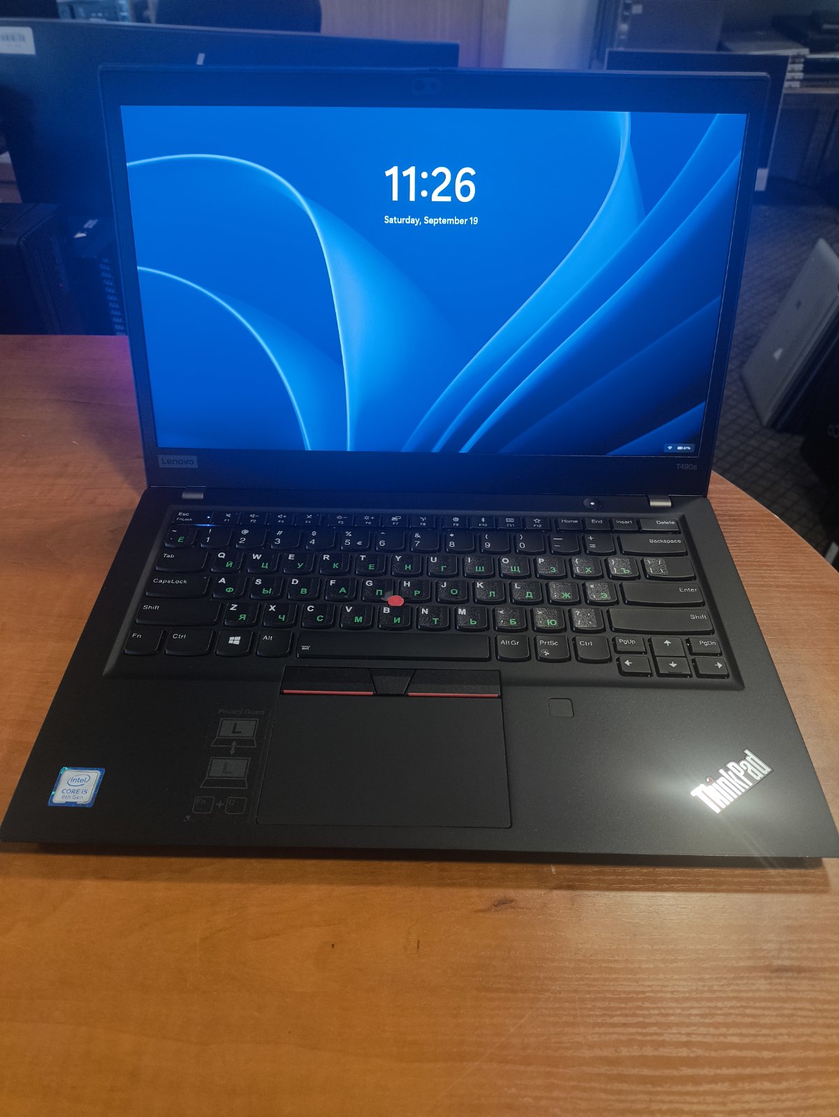 Lenovo ThinkPad T490S 14.0 FHD IPS, I5-8265u, 16GB, 256GB 13%, USA Klaviatūra + Užklijuota RU lipdukai