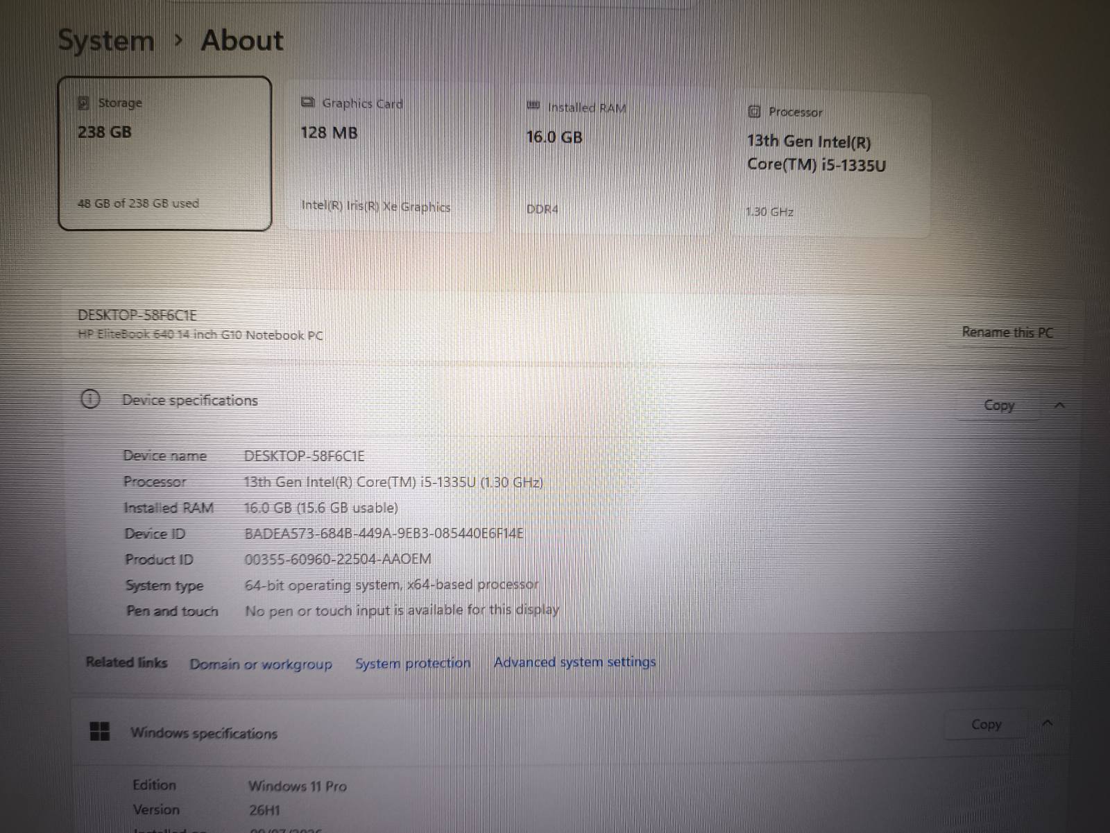 HP EliteBook 640 G10 14.0 FHD IPS i5-1335U 16GB 256GB SSD 14%, Windows 11 pro suinstaliuota - Image 4