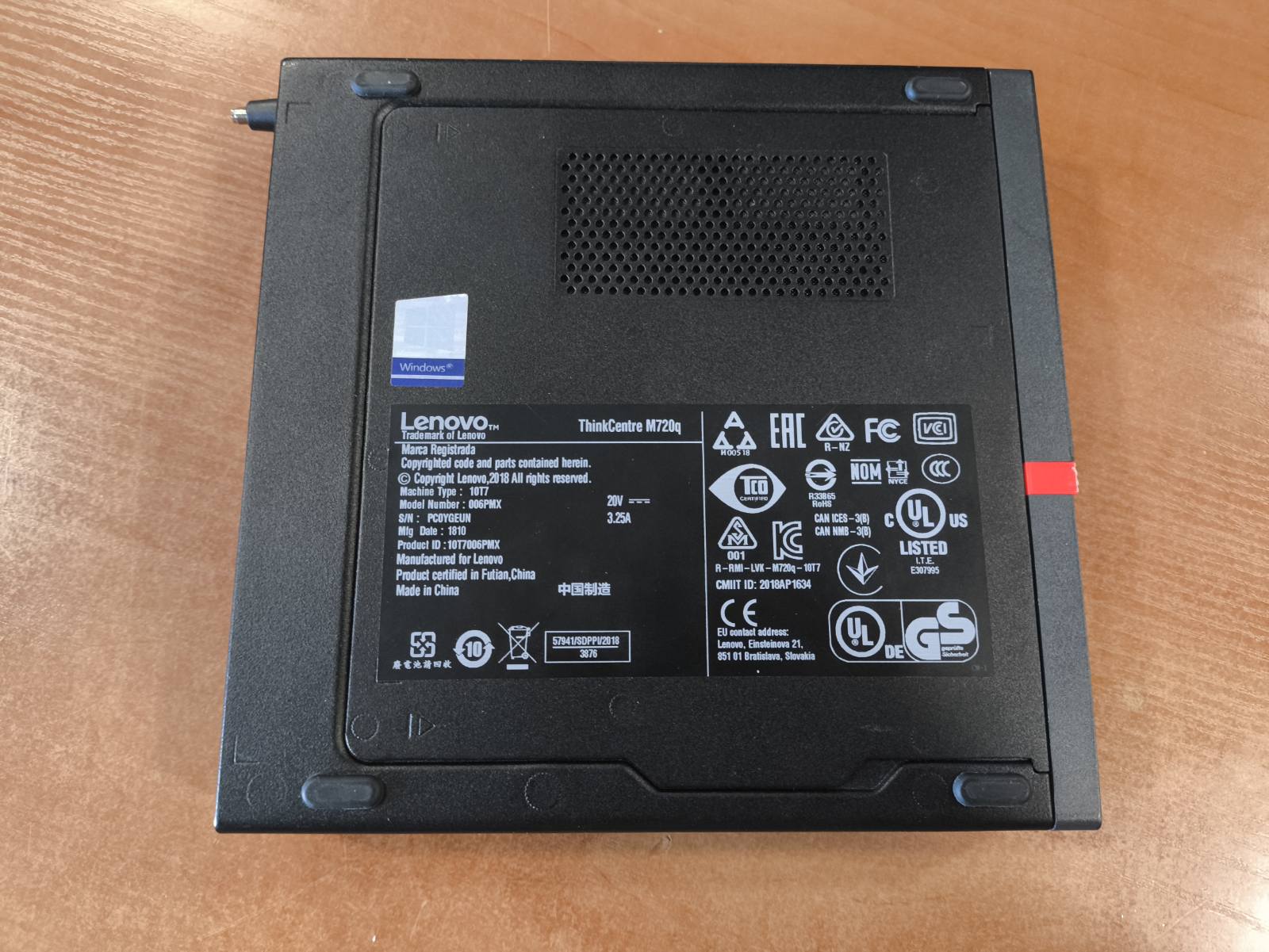 Mini Pc Lenovo M720q i5-8400t 8gb 256gb HDMI, DP, VGA, WiFi, Com Port - Image 3