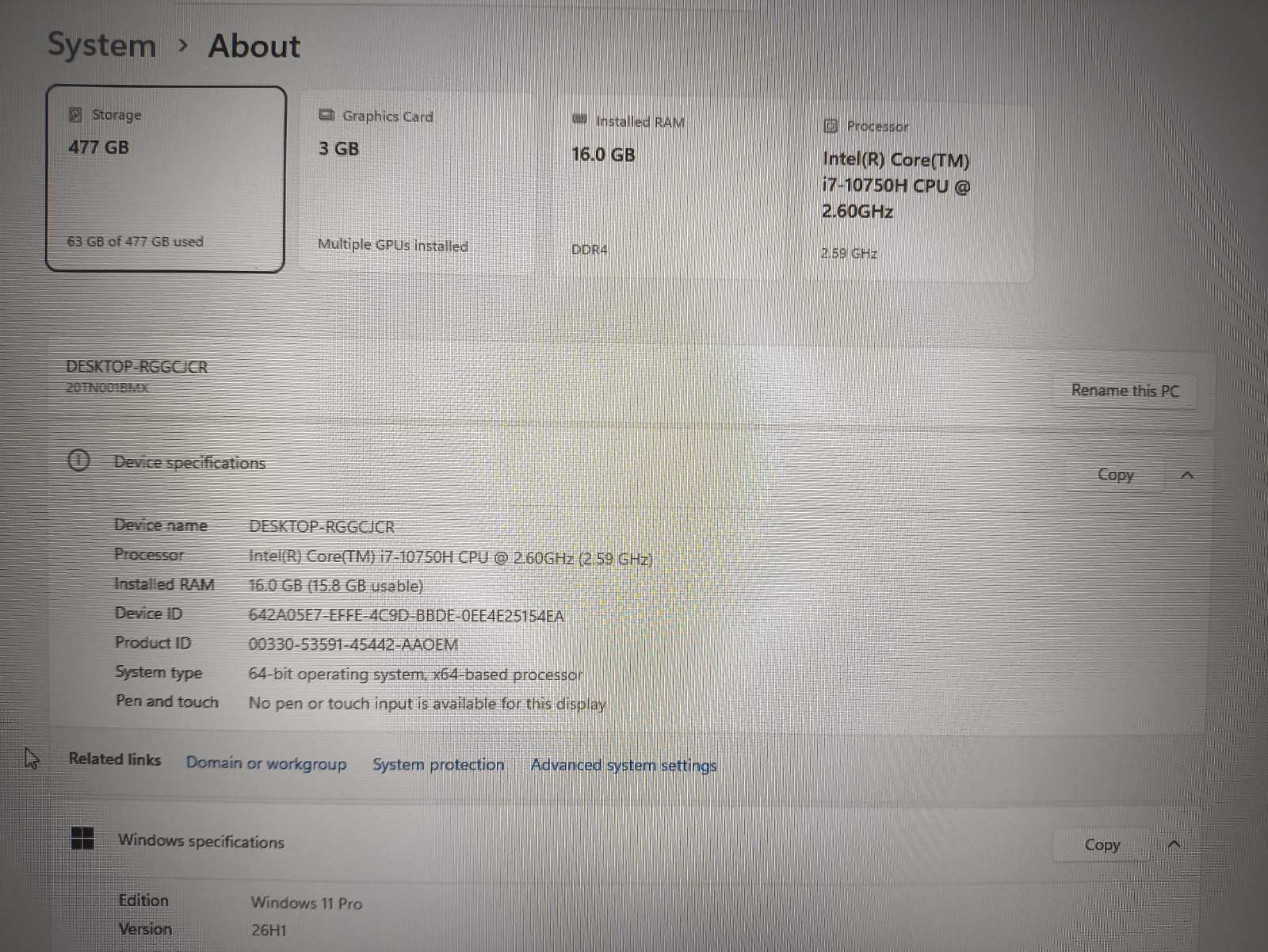 ThinkPad T15p Gen 1 15.6 FHD IPS i7-10750H 16GB 512GB SSD NVIDIA GTX 1050 3GB , 18% - Image 4