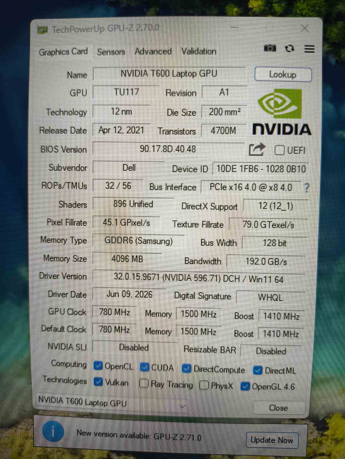 Precision 3571 15.6 FHD IPS i7-12700H 1*32GB DDR5 4800MHz, 512GB SSD, Quadro T600 4GB, 7% 97WH, Nedidelis kosmetinis defektas žiurėti foto - Image 7