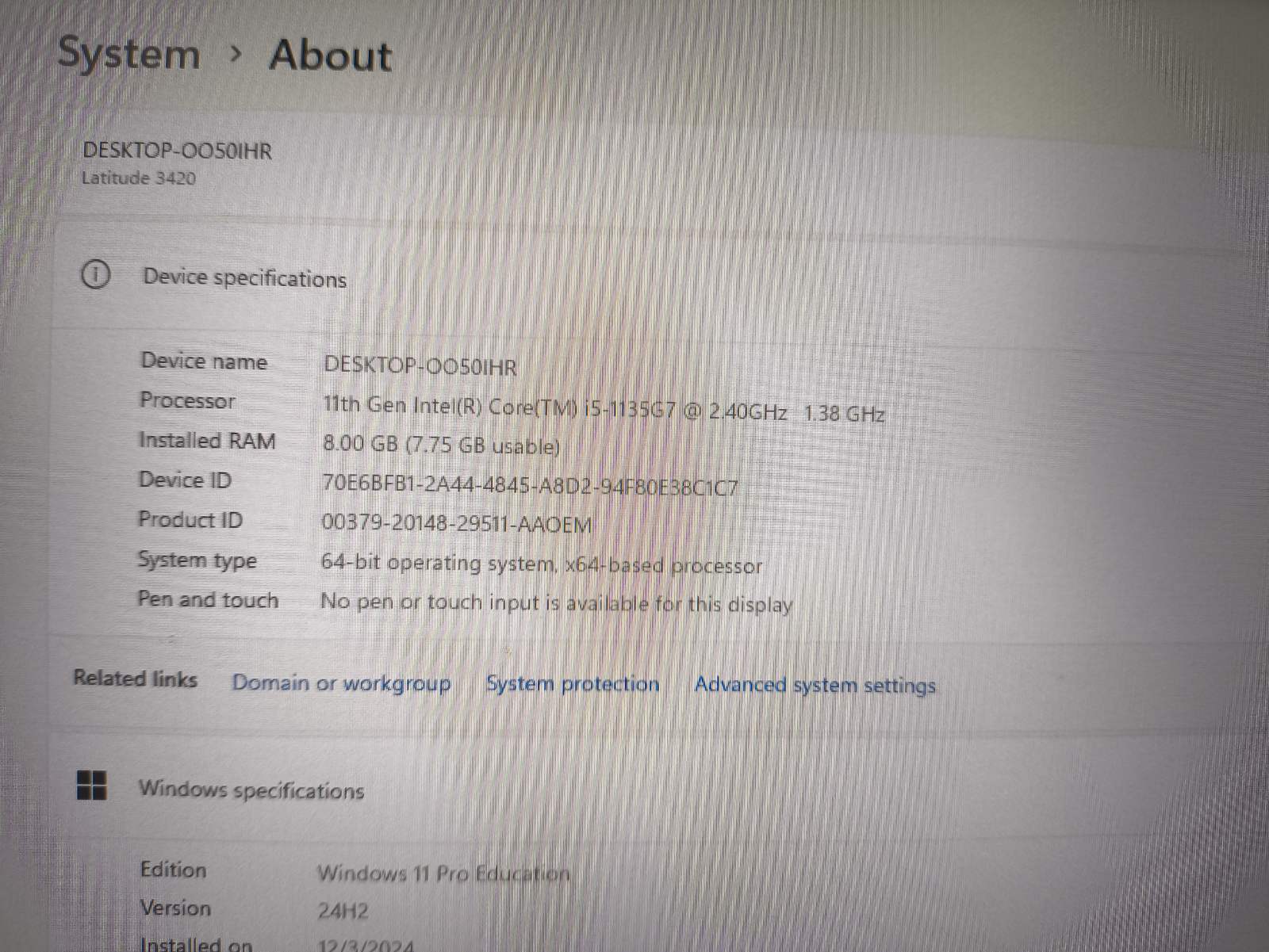 Dell Latitude 3420 14.0 FHD IPS i5-1135G7 8GB 256GB SSD 1% Su vienerių metų garantija - Image 4