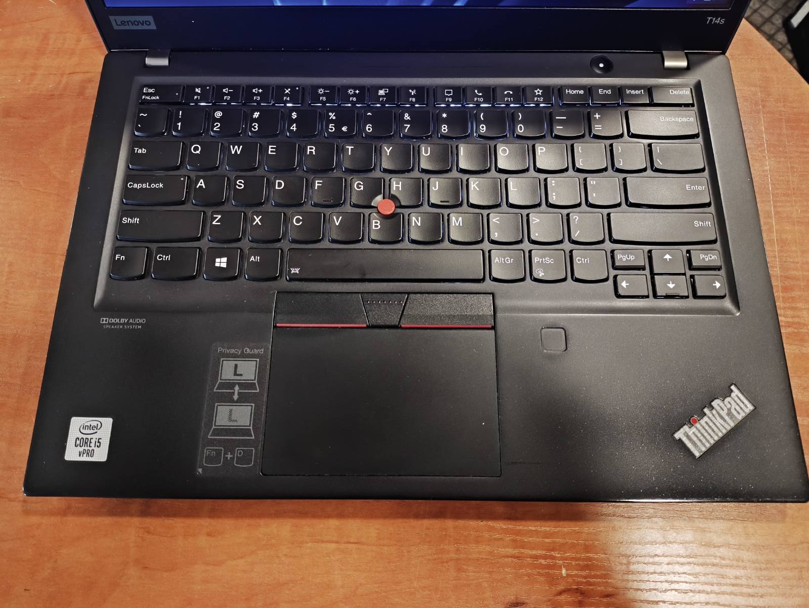 Lenovo ThinkPad T14s Gen1 14.0 FHD IPS Touch i5-10310U 16gb 512gb 12% USA Klaviatūra, - Image 2