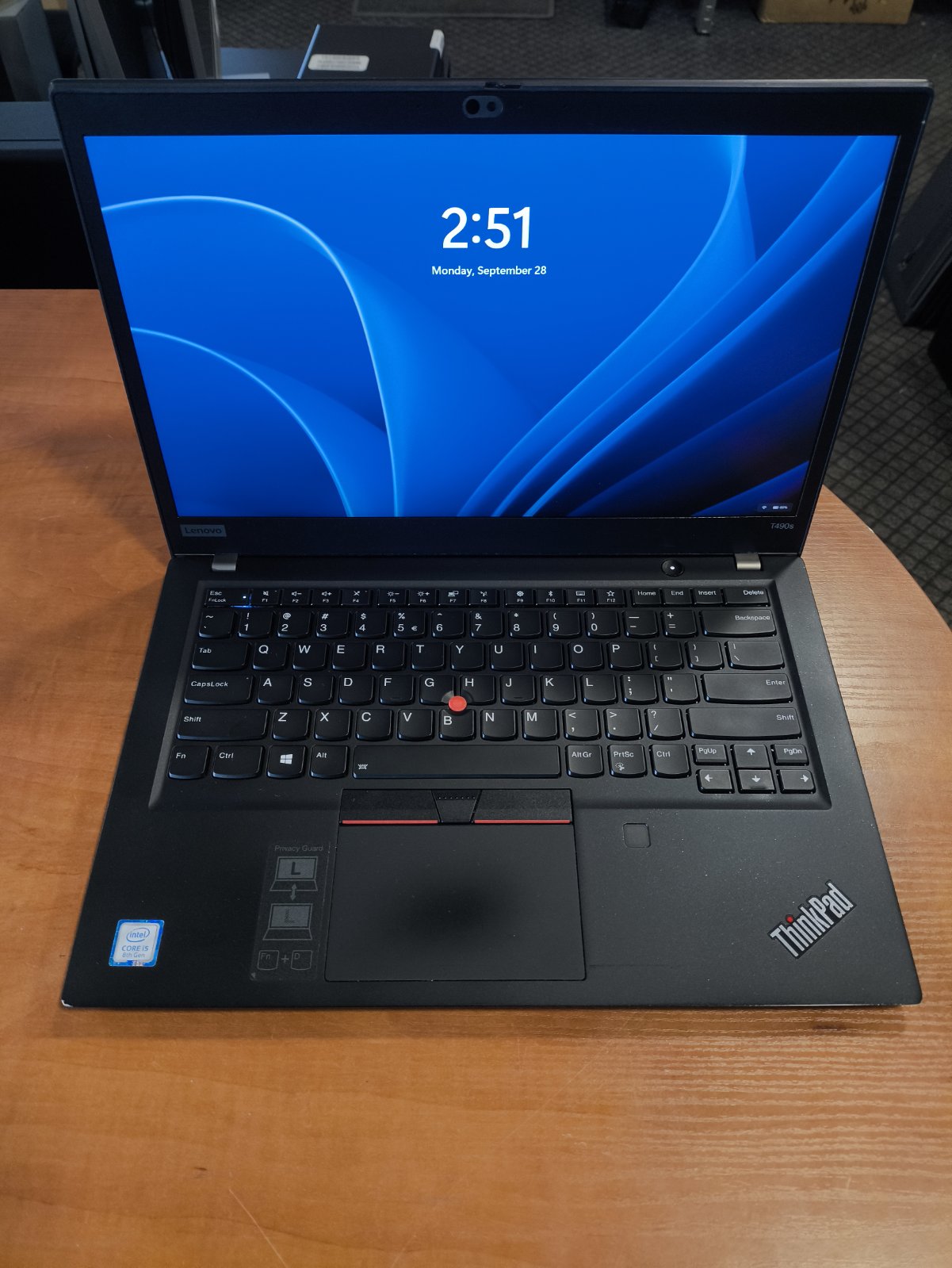 Lenovo ThinkPad T490S 14.0 FHD IPS, I5-8265u, 16GB, 256GB 15%, USA Klaviatūra