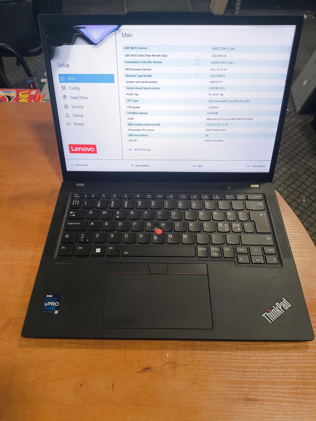 Lenovo ThinkPad X13 Gen 4 13.3 FHD+ IPS i5-1345u 16gb DDR5 256gb SSD 0% Dužęs ekranas