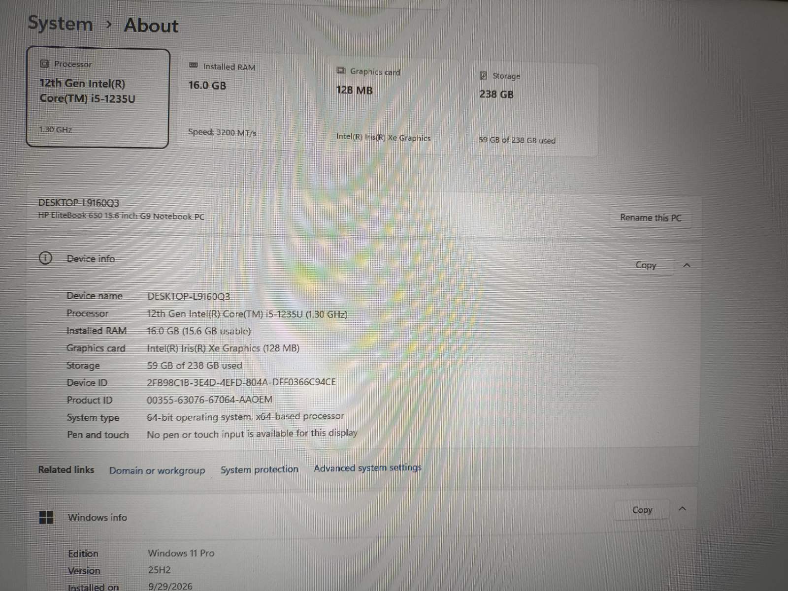 HP EliteBook 650 G9 15.6 Fhd Ips i5-1235U 16GB 512GB SSD 25% - Image 4