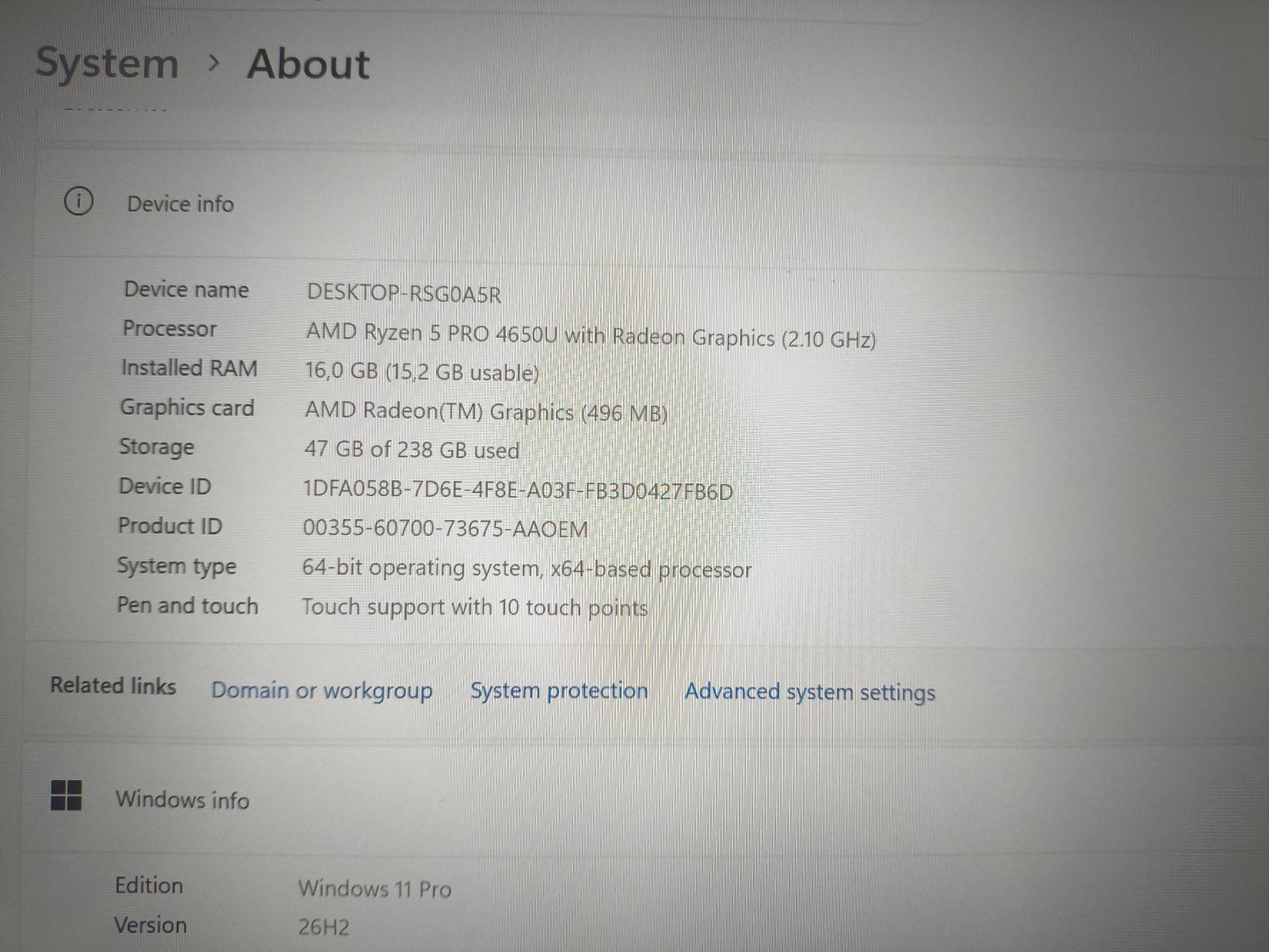 Lenovo Thinkpad T14s Gen 2 14.0 FHD IPS Touch Nit Ryzen 5 4650u 16gb 256gb 16% - Image 4