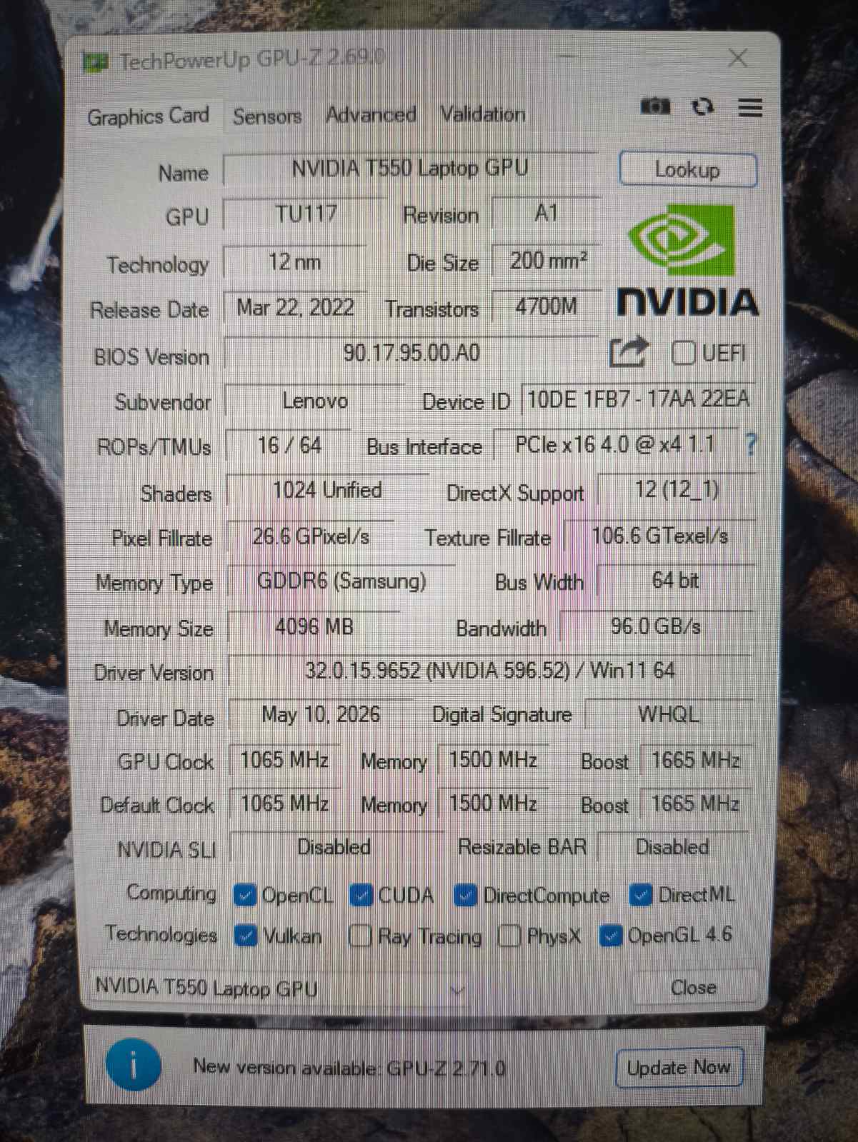 Lenovo ThinkPad P16S Gen 1 16.0 FHD+ IPS i7-1260P 32GB 512GB SSD Nvidia Quadro T550 4GB, 18% - Image 6