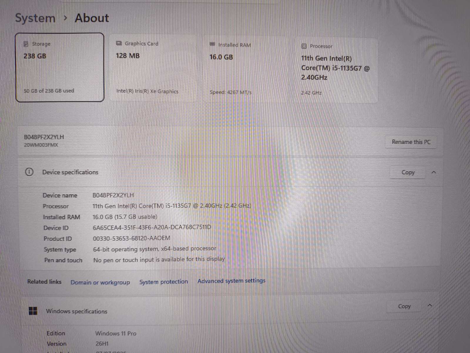 Lenovo ThinkPad T14S 2nd Gen 14.0 Fhd IPS Touch 500 Nit i5-1145G7 16GB RAM 256GB SSD, 0% - Image 4
