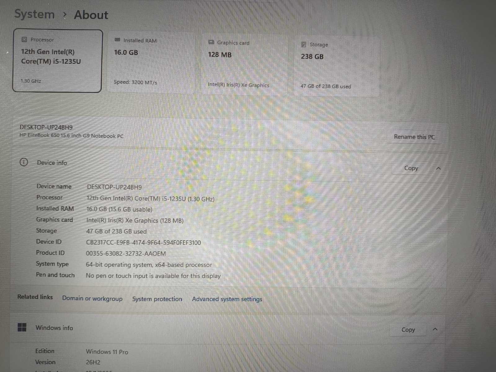 HP EliteBook 650 G9 15.6 Fhd Ips i5-1235U 16GB 256GB SSD 33% - Image 4