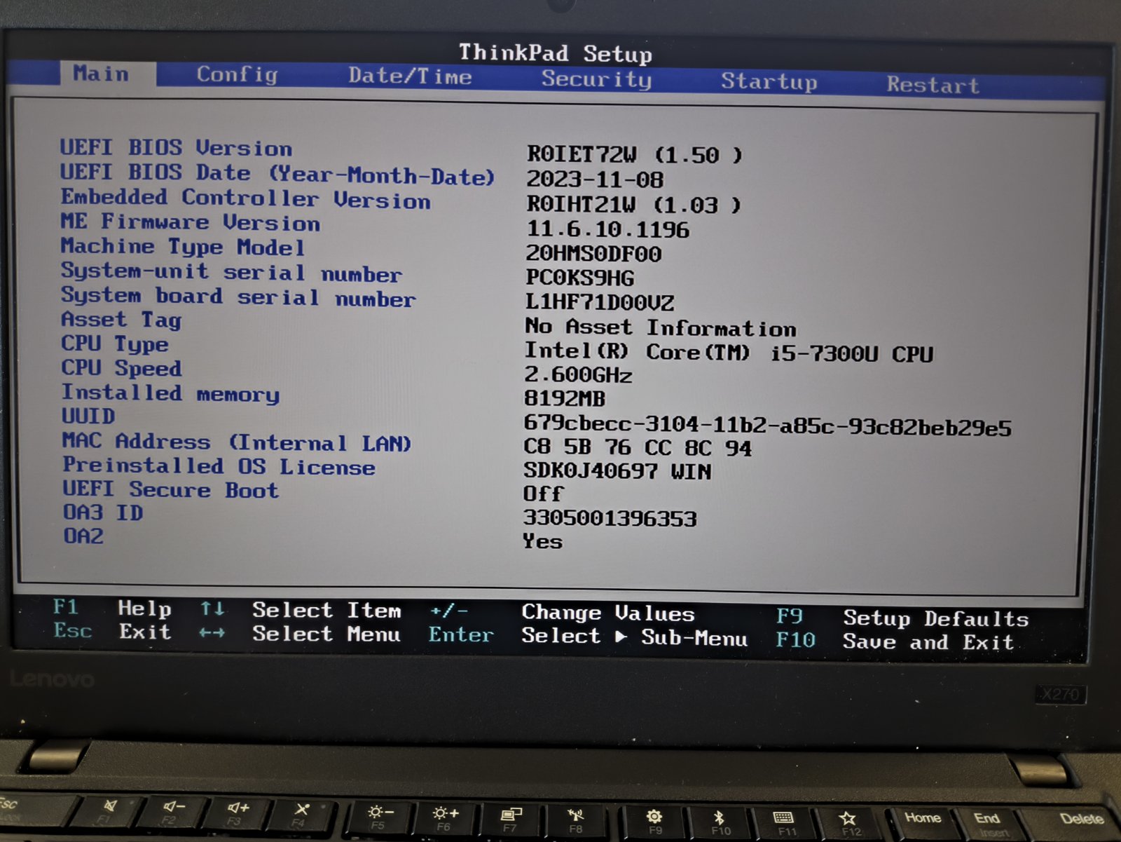 Lenovo Thinkpad X270 12.5" FHD IPS i5-7300U 8GB 256GB SSD 7% - Image 4