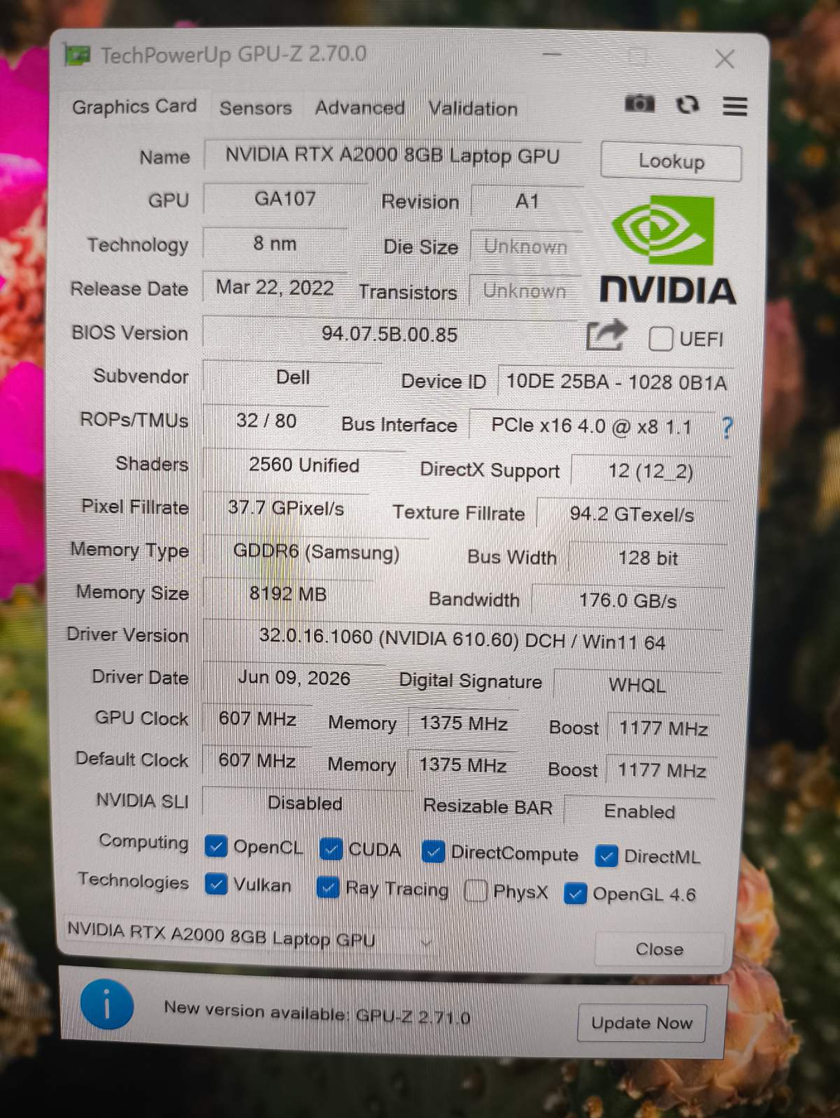 Dell Precision 5570 15.6 FHD+ IPS TS 500 Nit i9-12900H 32GB DDR5 1TB SSD RTX A2000 8GB, 20% USA KB - Image 6