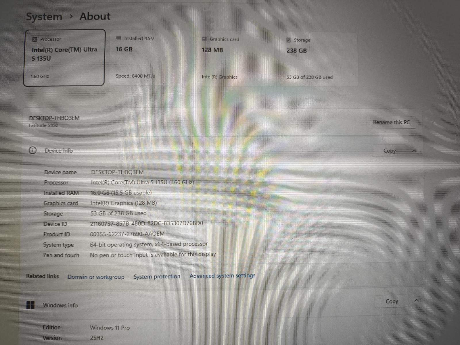 Dell Latitude 5350 FHD IPS Matinis Intel Ultra 5 135U 16GB 256GB SSD 0% , Garantija iki 2029-03-21 - Image 4