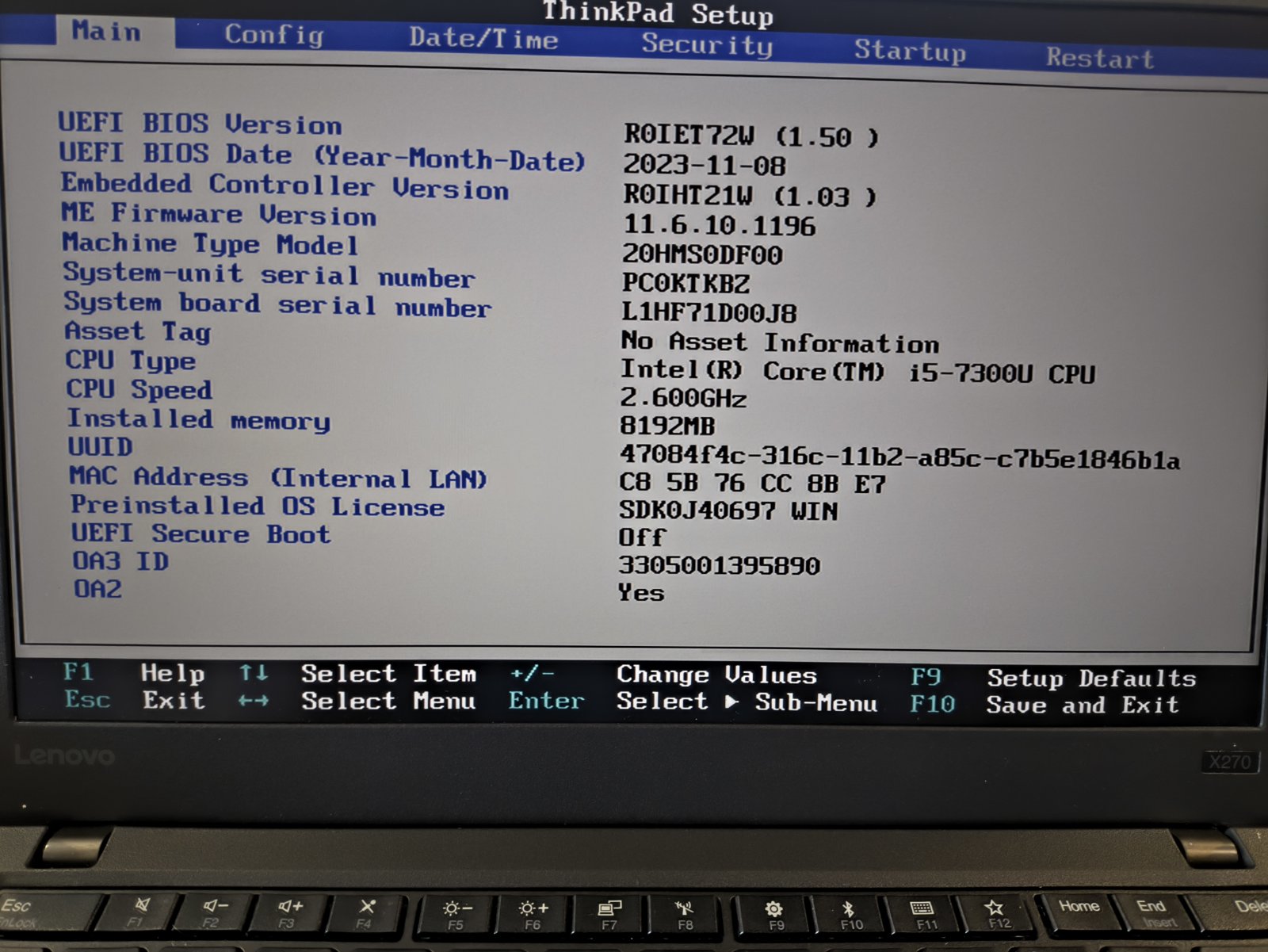 Lenovo Thinkpad X270 12.5" FHD IPS i5-7300U 8GB 256GB SSD 16% - Image 4