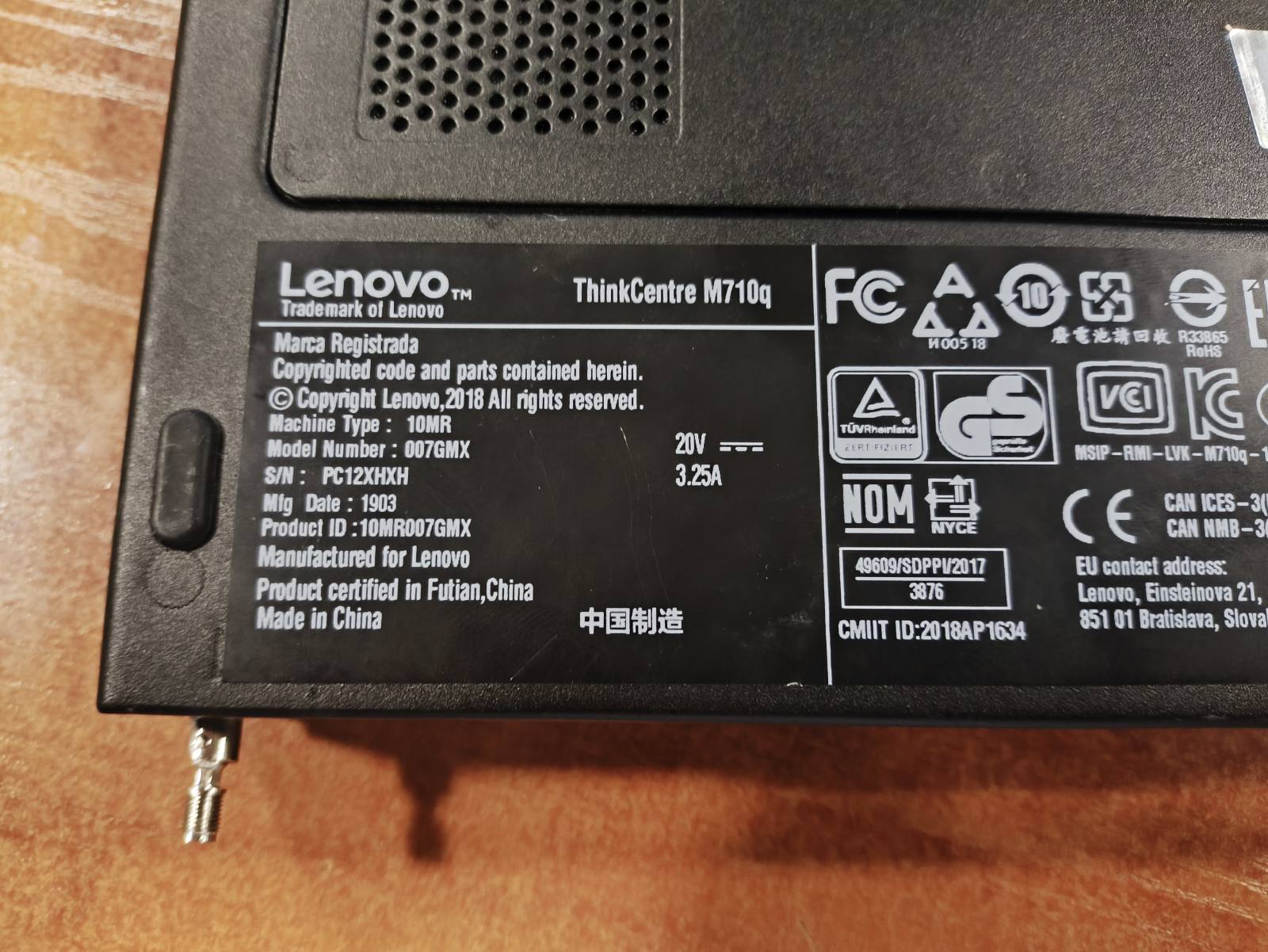Lenovo M710q Mini PC i7-7700T 8GB 0GB - BE SSD DISKO , Display port jungtys 2vnt Wifi YRA - Image 3