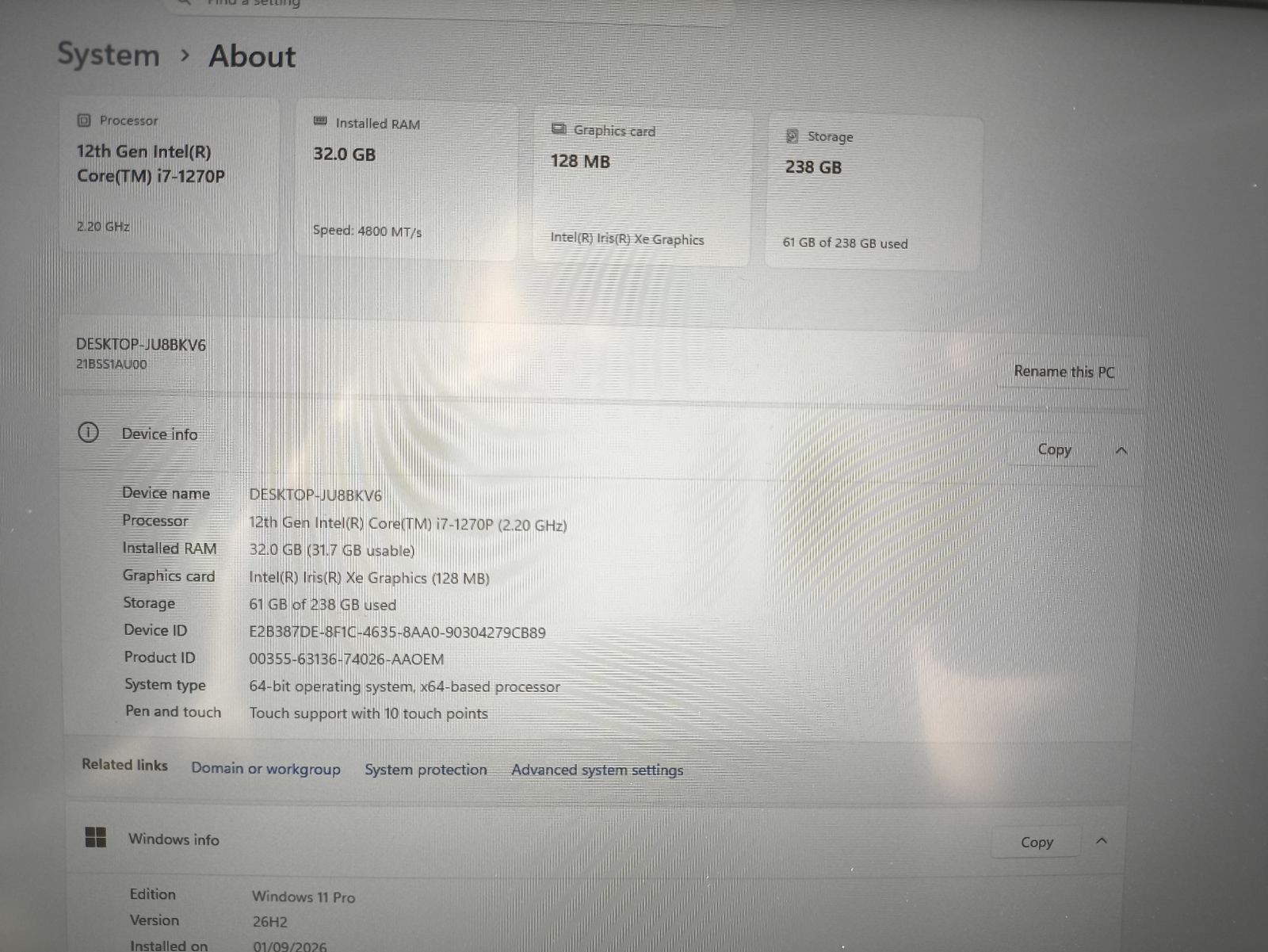 LENOVO ThinkPad T14s Gen3 FHD+ IPS Touch I7-1270p 32gb Lpddr5 256gb 10% - Image 4